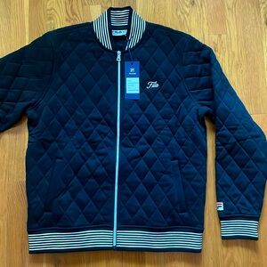 Fila Ivy League Quilted Track Bomber Jacket